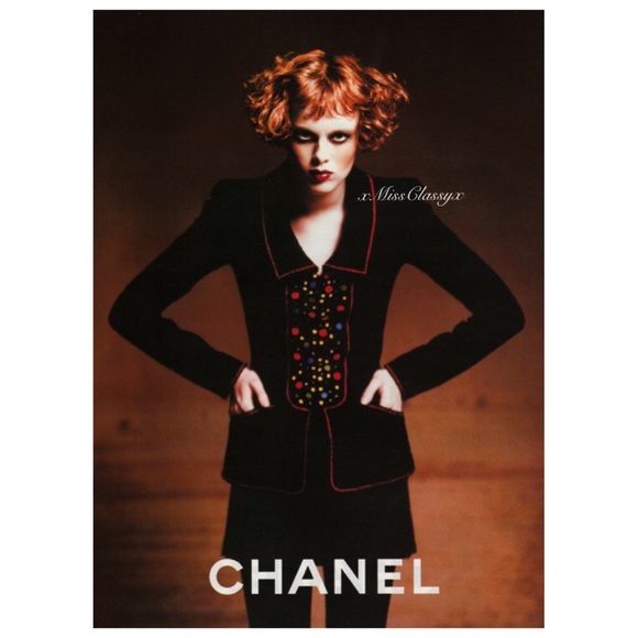 ✨Authentic Vintage CHANEL 1997 Runway Ad Campaign Tweed Boucle